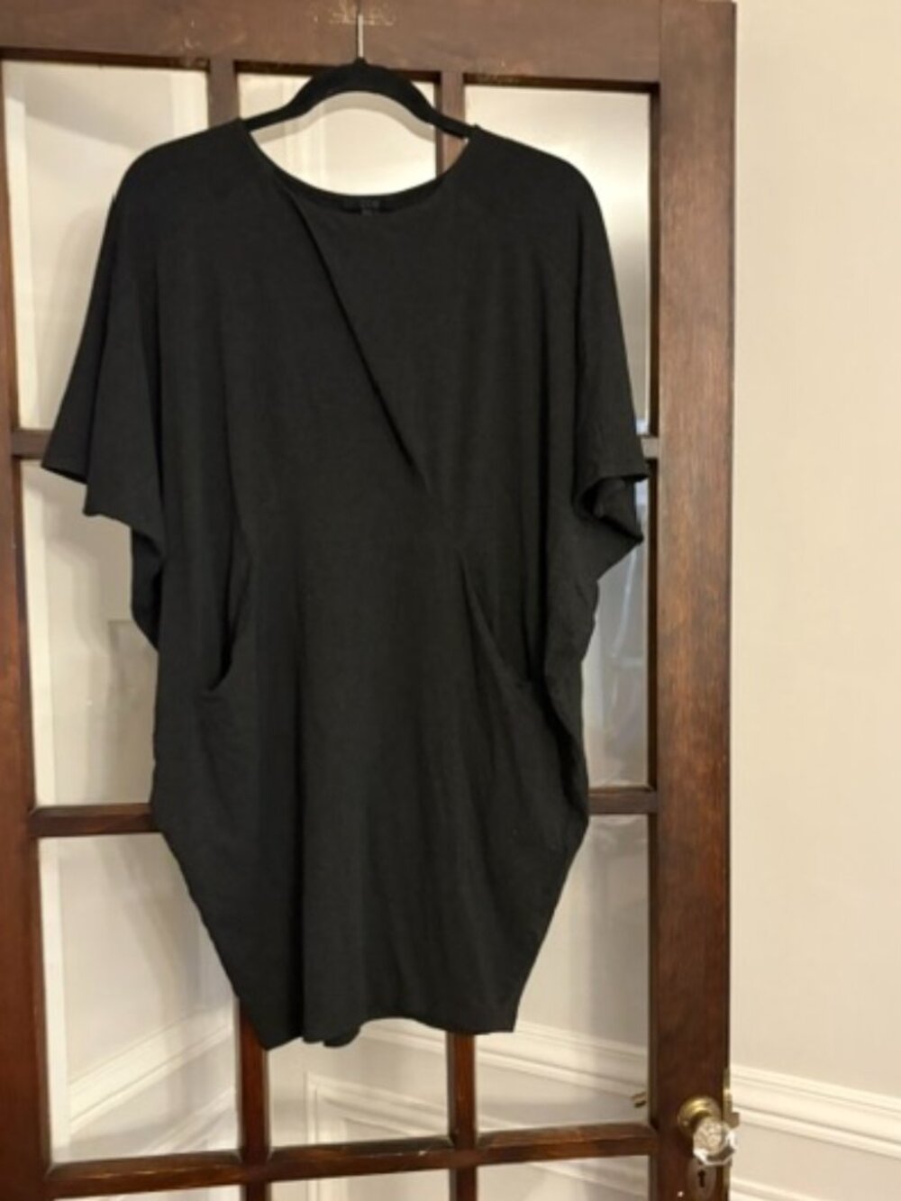 COS Charcoal Gray Batwing Sleeve Tshirt Dress, Size XS